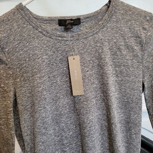 NWT J. Crew long sleeve tee with wrap open back and knot hem